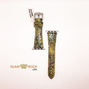 Glam Rock Genuine Leather strap imitation Python for Apple